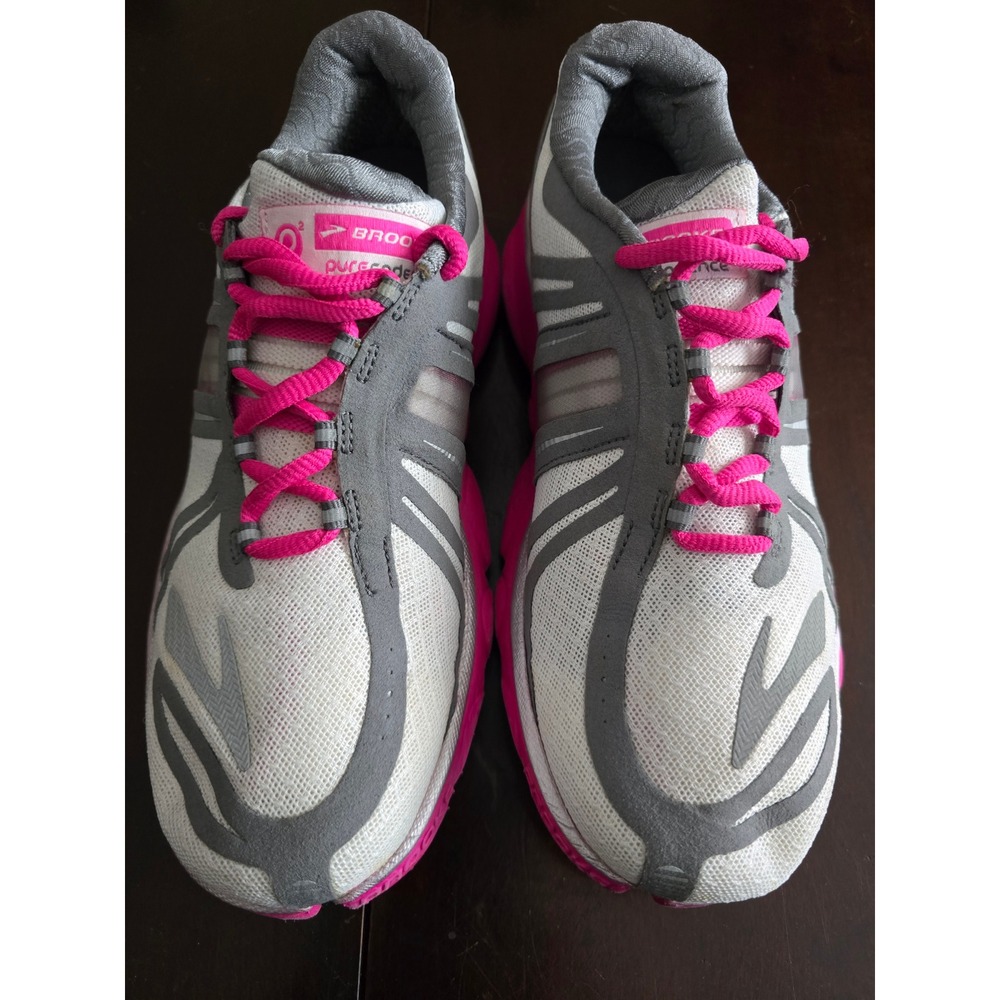 Brooks PureCadence Womens 9.5 Grey Pink Running Shoe 1201341B848 Limited Edition - Picture 6 of 10